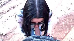 She revealed face, got fucked deeply in canyon