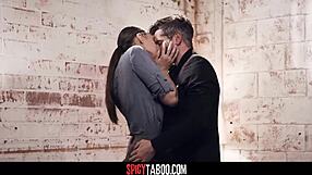 Sexy secretary gets drilled hard by boss on office couch during rough play.