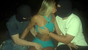 wife works out at night and has amateur sex on the street
