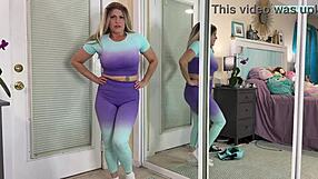 This sexy milf, TabithaXXX, tries on tight gym workout clothes in a steamy haul. It’s all safe for work!