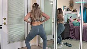 This sexy milf, TabithaXXX, tries on tight gym workout clothes in a steamy haul. It’s all safe for work!
