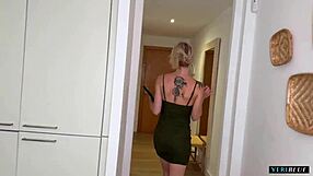 Damn, hard anal pounding with real estate agent while girlfriend waits below!
