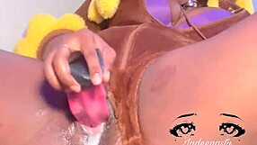 I came everywhere watching this incredible Lopunny cosplay with wet squirting action