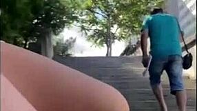 Ki-Sim Strips Naked on the Street for a Wild Public Fuck with a Stranger