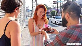 Ruvinha enjoyed a wild threesome with friends on her birthday. Their hairy bodies tangled in deep licks and kisses.