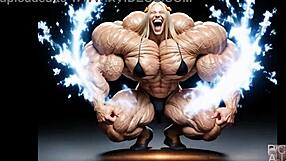 Abigail's Explosive Muscle Growth in AI Animation Factory