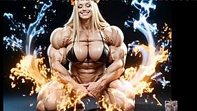 Abigail's Explosive Muscle Growth in AI Animation Factory