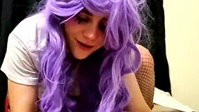 ahegao slut tied up gets teased by big cock