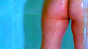 College girls reveal wet pink thongs during shower