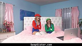 Stepbrothers Pull Out Dicks and Pound Teen in Wild 4some