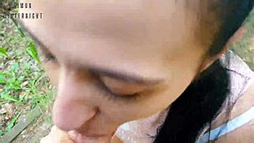 Phone Vlog Turns Into Risky Quickie Blowjob In Public Park With Sloppy Deepthroat Action And Cum Swallow