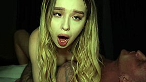 My tattooed sweetie moans loud while I fuck her hard.