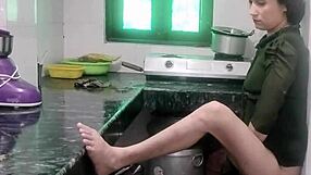 What makes this Desi wife so wild in the kitchen?