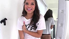 Gabriella Ford’s Petite Latina Mouth Swallows Huge Load