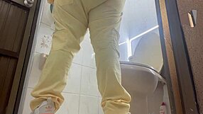 Wow, camera catches a curvy Latina nurse in hospital bathroom! 😳