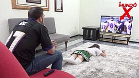 She bangs her friend's stepfather hard after his training session