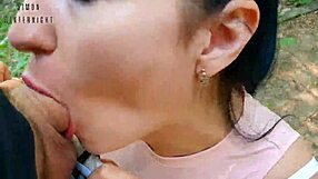 Phone Vlog Turns Into Risky Quickie Blowjob In Public Park With Sloppy Deepthroat Action And Cum Swallow