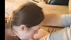 Gentle Femdom on Couch Ends in Wet Creampie