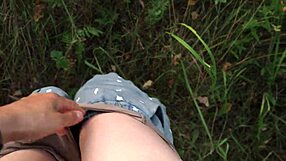 Real Amateur Outdoor Anal Creampie in Deep Forest