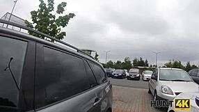 hunt4k model banged hard by hunter for bitcoin in public spot