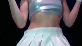 bonneyuwu - cute latina in miniskirt pees into a jar for fun... wild stuff!