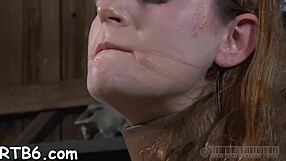 Naughty Slave Tied Up for Intense Caning Session