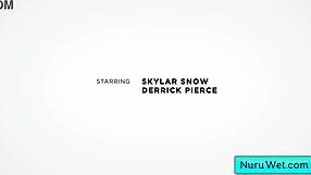 Hot Blonde Masseuse with Big Natural Boobs Gets Deep Pussy Fucking. Juicy Creampie for Derrick Pierce and Skylar Snow