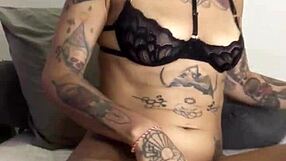 Shaved Emo Babe Masturbates Pussy and Gapes Asshole Simultaneously