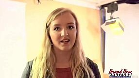 Cute Brunette Autum and Blonde Alex Suck and Finger Each Other's Shaved Pussy in Hot Lesbian Action