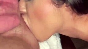 tiny 18yo latina gags hard on deepthroat at casting