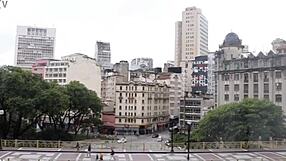 cavalgando no cu da vitória e gozando na boca dela