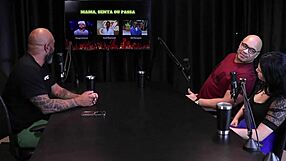 brazilian couple swaps partners in a wild casting game on sheer red.