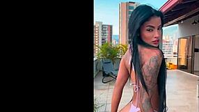 latina casting, this cute tattooed skinny slut gets her pussy stretched by big white cock, first time facial!