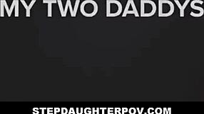 yo, cute brunette teen stepdaughter, ready for big dick stepdad will pounder to hit it?