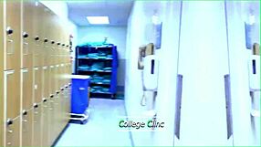 Wow, watch this amateur nurse ride a big cock in a private room!