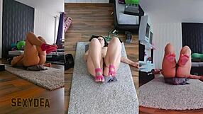 Join me for a naked workout in triple cam view for pure intimacy