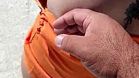 Yo, check this Mexican whore showing off her tits and ass. She’s getting groped on a public beach in Mexico!