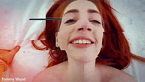 Teen Redhead Aria Carson Rims Older Guy’s Edge