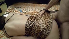 clothed french slut in rose satin panties gets pounded doggystyle pov with dirty talk and ass licking.