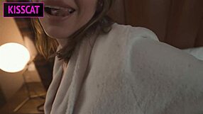 birthday surprise for cuck husband, hot wifey bangs handyman in hotel