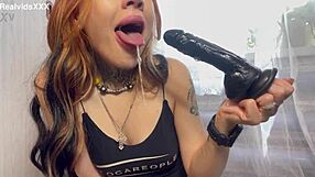 Ever Seen a Toy Blowjob with Saliva Leaking Everywhere Like This?