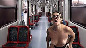 Inside the public train, I squeezed and banged the hot secretary after work