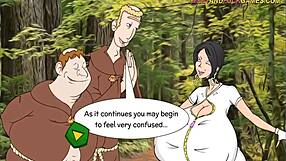 damn! milk monks feast and fuck in wild hentai!
