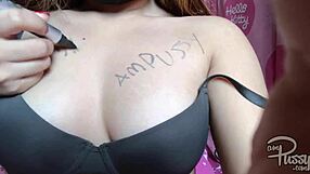 this asian teen 18+ girl scribbles on her naked body in homemade solo clip