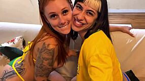 I walked into the hostel and saw two hotties massaging, couldn’t hold back!