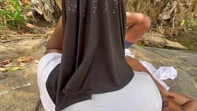 Ever seen a curvy girlfriend scream with joy during outdoor pounding?