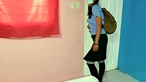 Delivery driver tempts me into banging my creamy wet pussy.