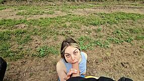 Couldn't hold back, creampied inside her huge curvy ass in the car! Wow!