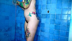 Anal Plug Play in Shower While I Shave My Body