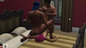step brother and step sister erika acharya were banging hard when step father caught them in the act.